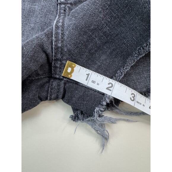 BDG Womens Denim Cut Off Jean Shorts 29 Black Girlfriend High Rise Cowboy Rock - Picture 4 of 12